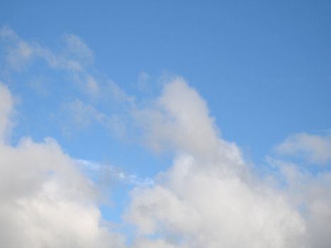 blue sky and white clouds