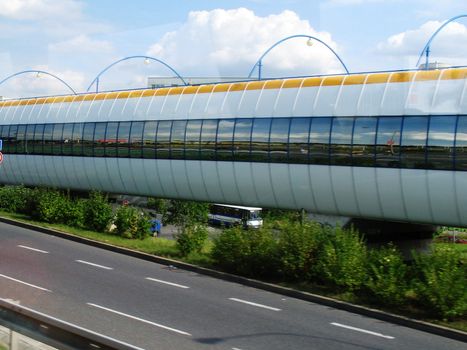 Modern metro line tube in Prague Chzech