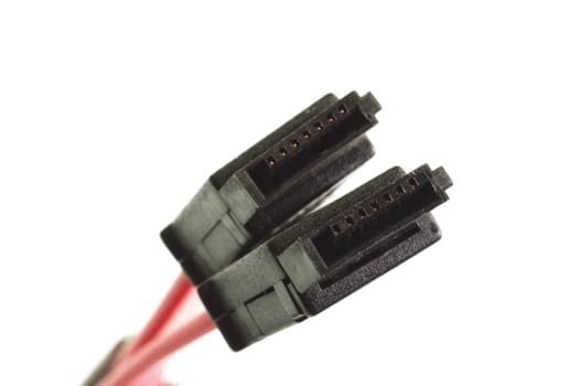 S-ata computer cable on bright background
