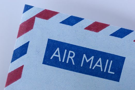 airmail envelope with it's distinctive blue and red striped boarder