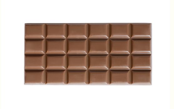 Milk Chocolate bar isolated on white background