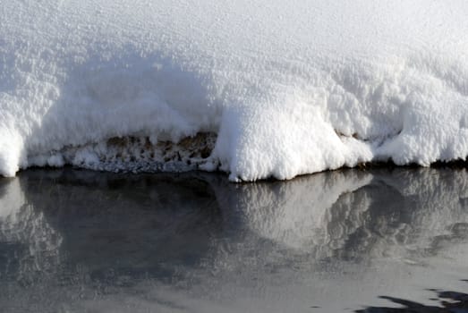 Picture of a small lake in winter