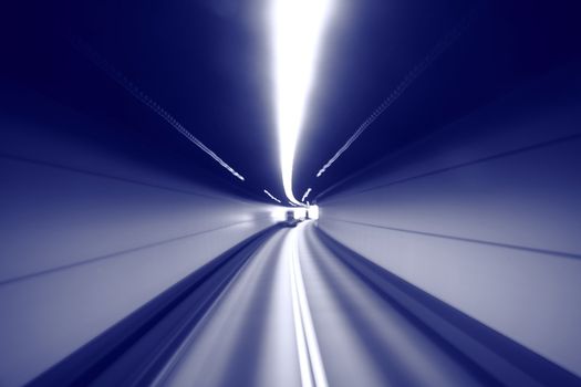 tunnel in blur motion