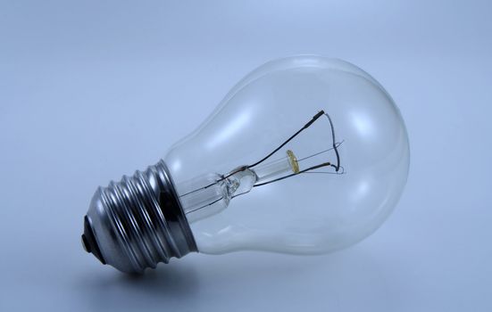 Blue tinted image of electric bulb
