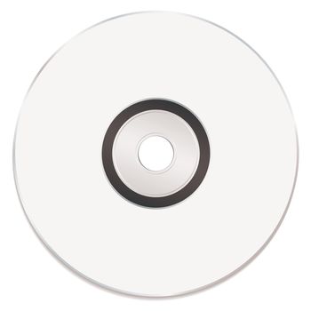 Blank white music compact disc or cd with room for text