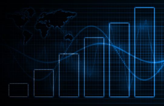 Global Business System Data as Background Wallpaper