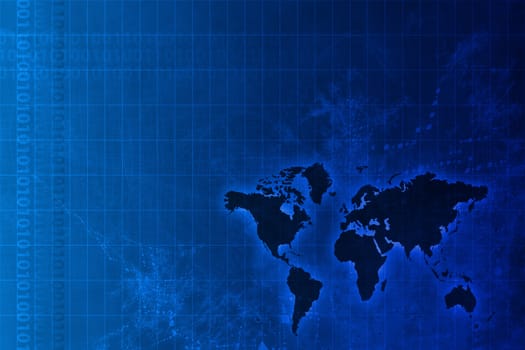Corporate Worldwide Growth Abstract Background With Map 