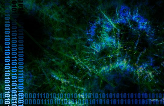 Neural Network Internet Tech Abstract Art Blue