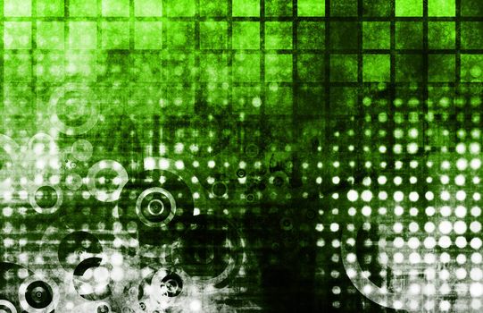 Abstract Grunge Background With Digital Media Art