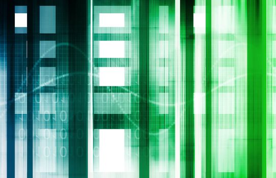 Modern Technology Code Illustration Lines as Art