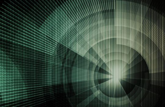 Modern Technology Code Illustration Lines as Art