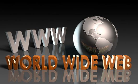 WWW World Wide Web 3d as Concept