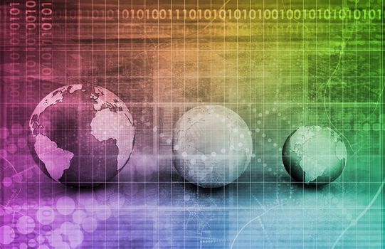 Security Network Data of the World Background