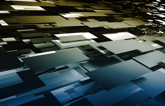 Tech Creative Artistic Fractal as Mosaic Design