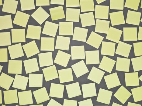 Yellow Adhesive Notes on grey background