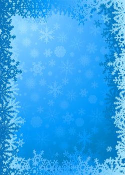 Cyan and white christmas background with copy space
