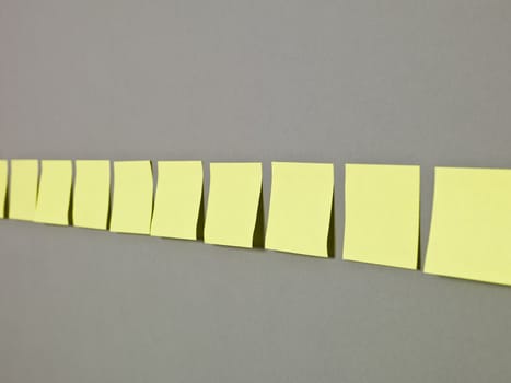 Row of Yellow Adhesive Notes