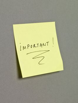Adhesive Note with "Important" wrote on it