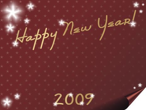 New year card background with stars - space for text.