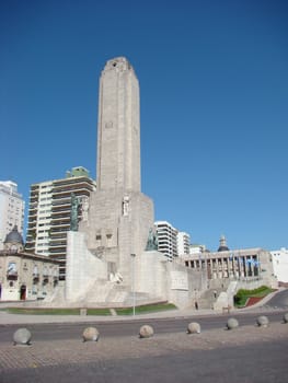Monumento a la Bandera (Flag Monument) in Rosario, Argentina, in a sunny day.