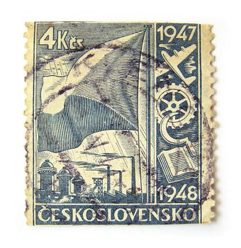 Old postage stamp from Czechoslovakia