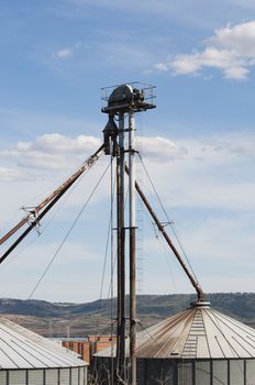 Picture of an industry landscape with great clouds and materials