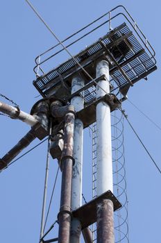 Picture of an industry landscape with great clouds and materials