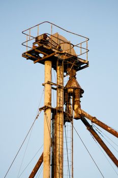 Picture of an industry landscape with great clouds and materials