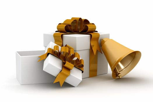 Gift set on a white background. 3D image.