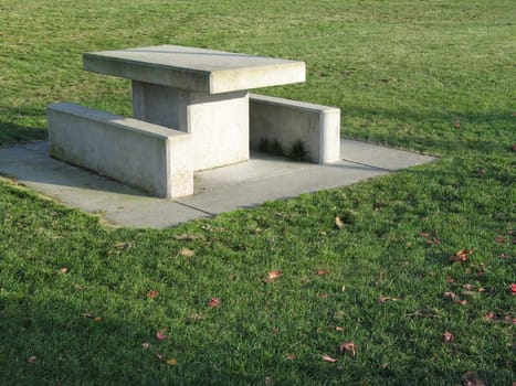 concrete picnic table