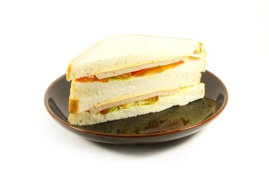 Sandwich Ham and Cheese Classical White Bread
