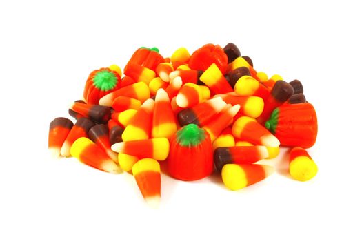 Mixed Candy Pile Isolated on a White Background