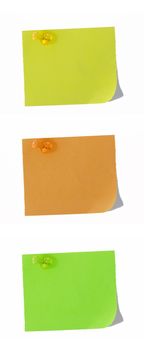 isolated blank color paper post it or postit where you can write or edit easily