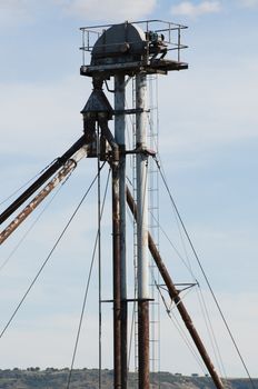 Picture of an industry landscape with great clouds and materials