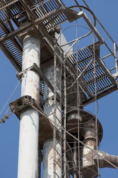 Picture of an industry landscape with great clouds and materials