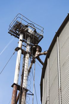 Picture of an industry landscape with great clouds and materials