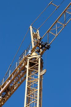 Crane picture over blue sky with nice textures