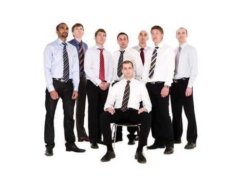 Management group isolated on white background