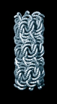 Abstract organic form on black background - 3d illustration