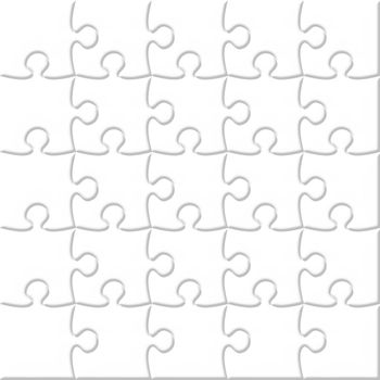 Empty 3d 5x5 puzzle