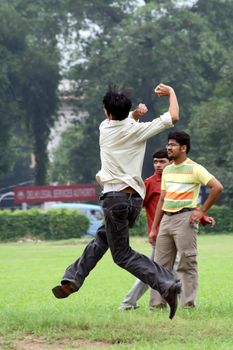 a cricket batsman in action during a cricket match