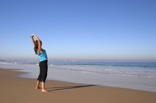 Woman making exercise