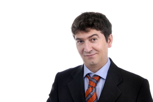 young business man portrait in white background