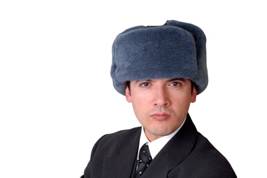 young business man portrait in white background