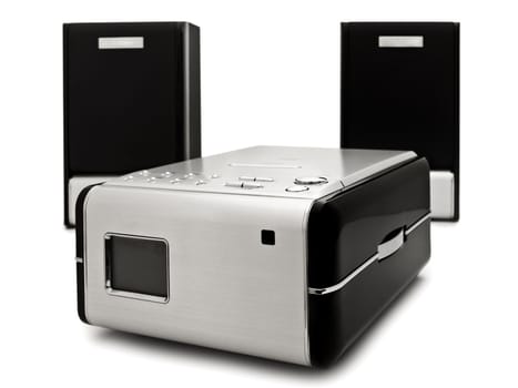 Photo of digital cd player against the white background