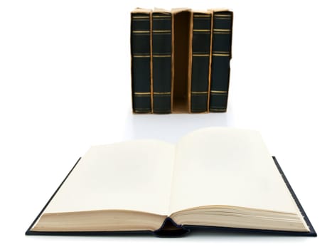  Photo of open book at white background