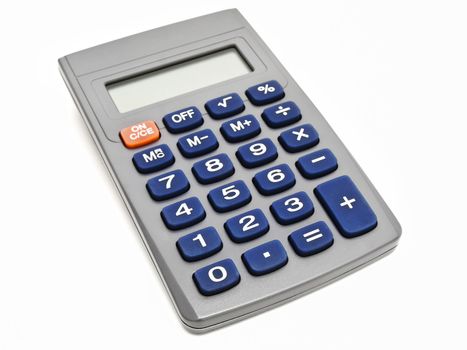 single calculator against the white background 