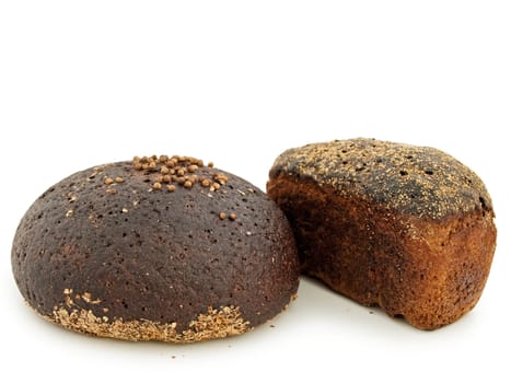 bread against white background