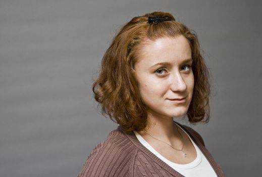 portrait of a beautiful redhaired girl