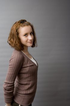 portrait of a beautiful redhaired girl